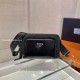 Replica Prada 15893 PFR#8285 Buddha Luxury Replica Re-Nylon And Leather Shoulder Bag In Black Uk - 15893 - Buddha Luxury