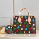 replica X YAYOI KUSAMA ON THE GO PM BAG IN BROWN UK
