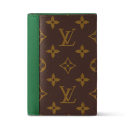 PASSPORT COVER GREEN MONOGRAM MACASSAR M82867 UK
