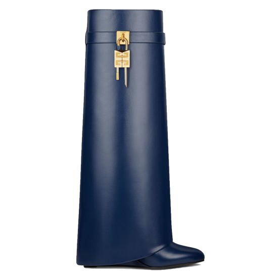 replica SHARK LOCK BOOTS IN LEATHER IN BLUE - GVC147 UK