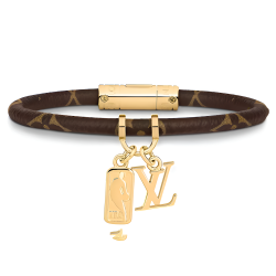 X Nba Hang It Leather Bracelet In Brown Uk