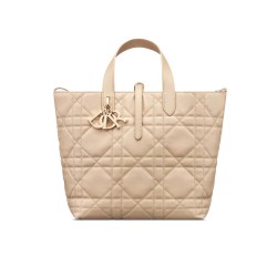 Medium Toujours Vertical Tote Bag Warm Taupe Macrocannage Calfskin Uk