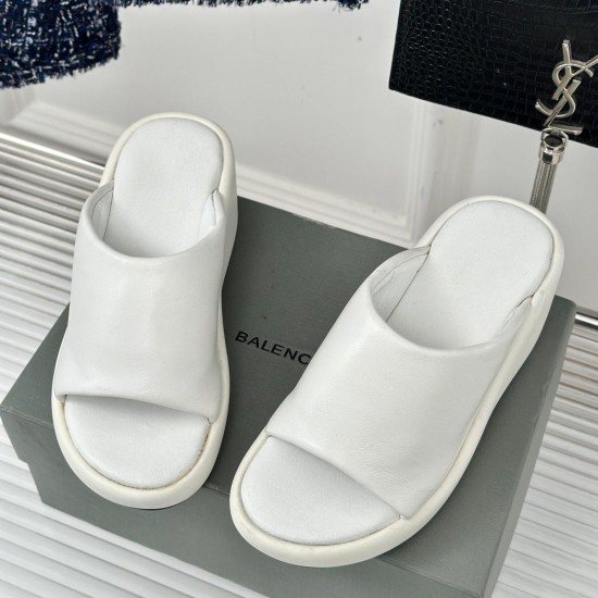 Replica Logo-Print Wedge Sandals In White - Bbs24 Uk - 14830 - Buddha Luxury