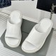 Replica Logo-Print Wedge Sandals In White - Bbs24 Uk - 14830 - Buddha Luxury