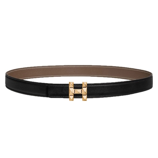 replica H INFINI BUCKLE & REVERSIBLE LEATHER STRAP 24MM - B390 UK