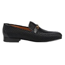 MEN'S HORSEBIT LOAFERS BLACK - GC383 UK