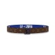 replica X NBA 3 STEPS 40MM REVERSIBLE MONOGRAM CANVAS BELT - B149 UK