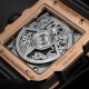 Super Clone Replica Hublot Square Bang Automatic Skeleton Rubber Watch 01 4529 Buddha Luxury