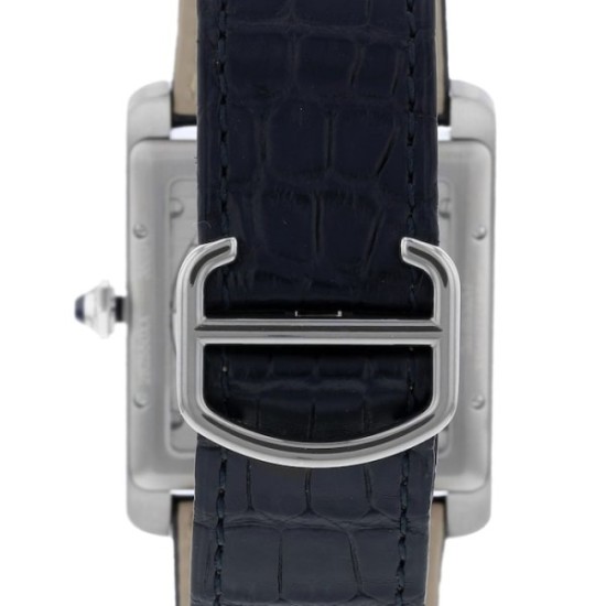 replica cartier tank mcautomatic silver alligator watch w5330003 uk