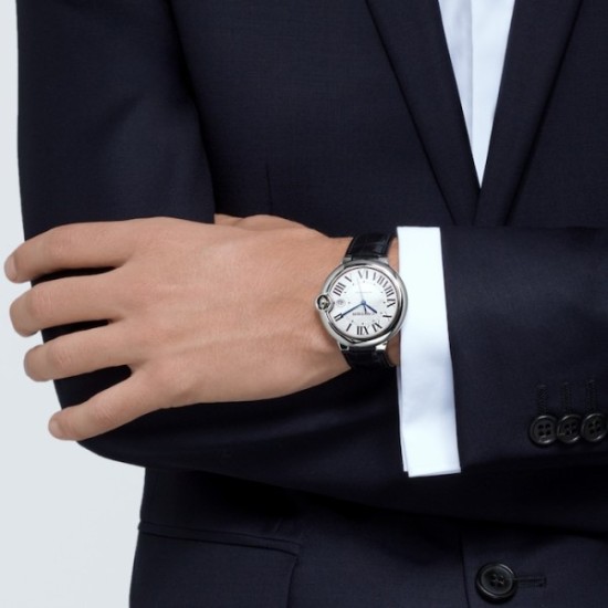 Replica Cartier 4117 24013144 Buddha Luxury Replica Cartier Ballon Bleu De Cartier Automatic Silver Leather Watch - 4117 - Buddha Luxury