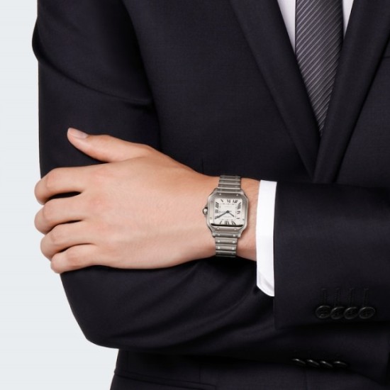 Replica Cartier Santos De Cartierautomatic Silver Stainless Steel Watch Wssa0029 Uk
