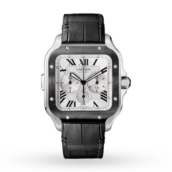 Replica Cartier Santos De Cartierautomatic Silver Rubber Watch Wssa0017 Uk