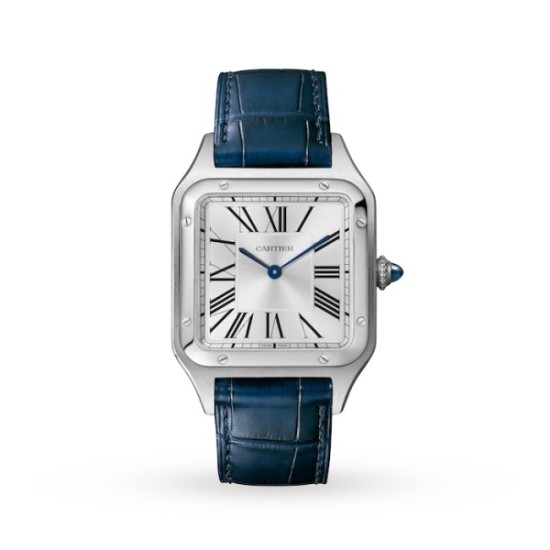 replica cartier santos-dumontquartz silver alligator watch wssa0022 uk