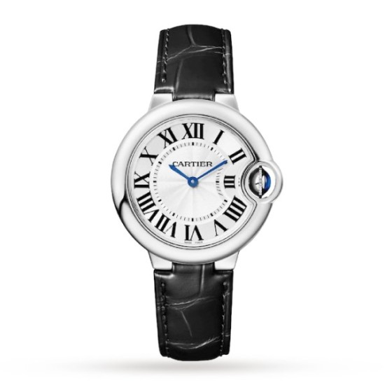 replica cartier ballon bleu de cartierquartz silver leather watch wsbb0034 uk