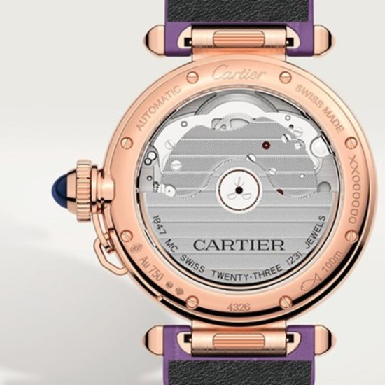 replica cartier pasha de cartierautomatic silver alligator watch wjpa0012 uk