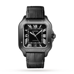 cartier santos de cartierautomatic black rubber watch wssa0039 uk