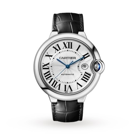 replica cartier ballon bleu de cartierautomatic silver leather watch wsbb0026 uk