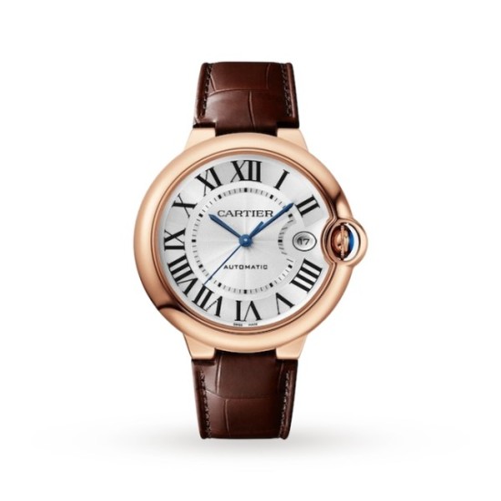 Replica Cartier Ballon Bleu De Cartier Automatic Silver 18Ct Rose Gold Watch - 4167 - Buddha Luxury