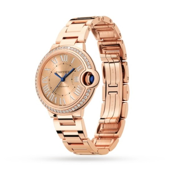 replica cartier ballon bleu de cartierautomatic gold 18ct rose gold watch wjbb0077 uk