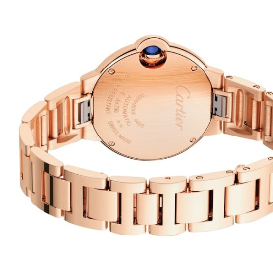 replica cartier ballon bleu de cartierautomatic gold 18ct rose gold watch wjbb0077 uk