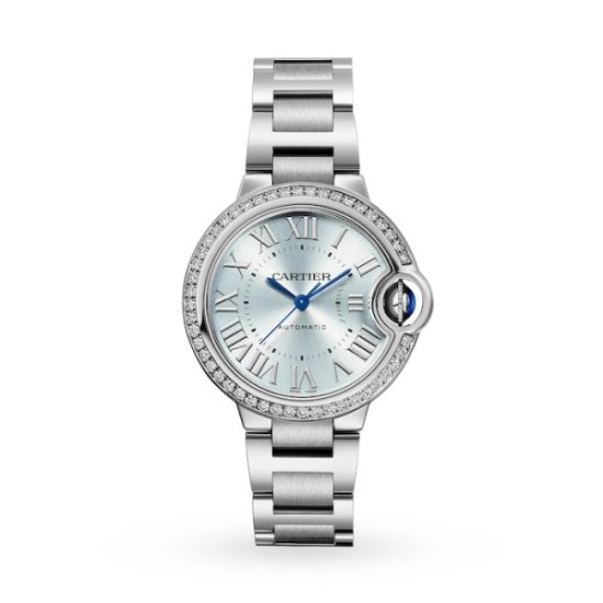 replica cartier ballon bleu de cartierautomatic blue stainless steel watch w4bb0028 uk