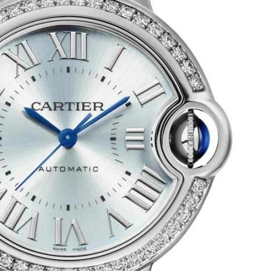 replica cartier ballon bleu de cartierautomatic blue stainless steel watch w4bb0028 uk
