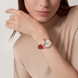 cartier ballon bleu de cartierautomatic mother of pearl 18ct rose gold watch wjbb0082 uk
