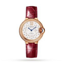 cartier ballon bleu de cartierautomatic mother of pearl alligator watch wjbb0080 uk