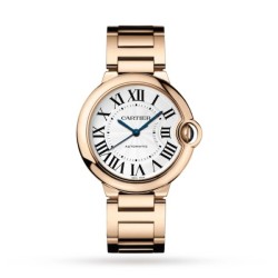 cartier ballon bleu de cartierautomatic silver 18ct rose gold watch w69004z2 uk