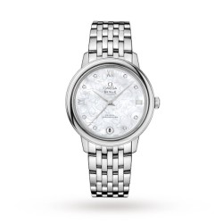Omega De Villeautomatic Mother Of Pearl Stainless Steel Watch O42410332055001 Uk