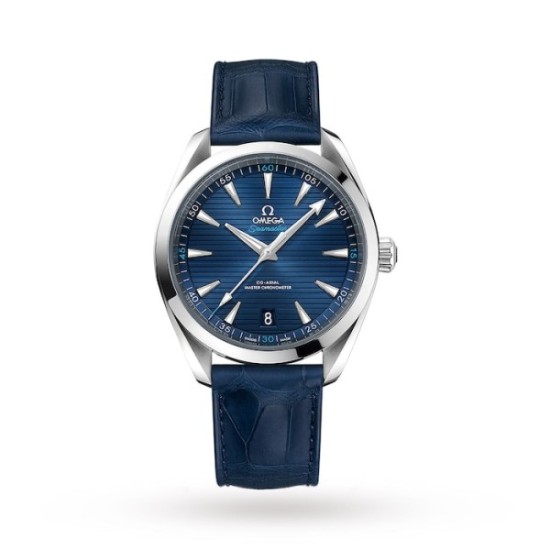 Super Clone Replica Omega Seamaster Aqua Terra Automatic Blue Leather Watch 3787 Buddha Luxury