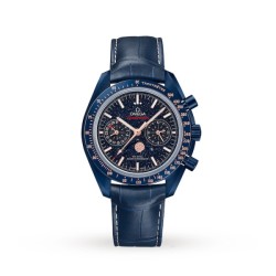 Omega Speedmaster Automatic Blue Leather Watch 02