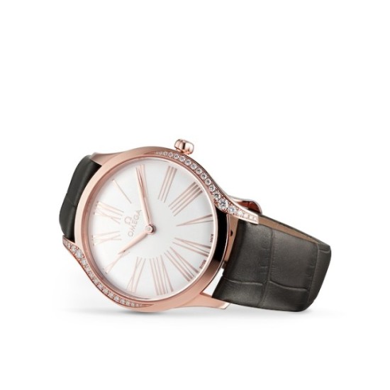Replica Omega 3674 24022660 Buddha Luxury Replica Omega De Villequartz Silver Leather Watch - 3674 - Buddha Luxury