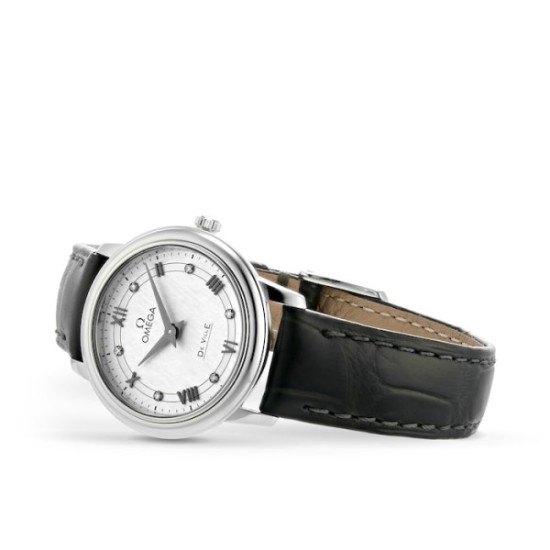 Replica Omega De Villequartz White Leather Watch O42413276052002 Uk