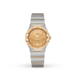 Omega Constellationquartz Champagne Stainless Steel Watch O13120286058001 Uk
