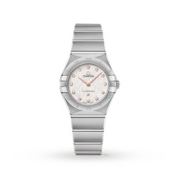 omega constellationquartz silver stainless steel watch o13110256052001 uk