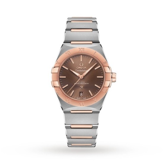 Replica Omega Constellation Automatic Brown 18Ct Gold Watch - 3764 - Buddha Luxury