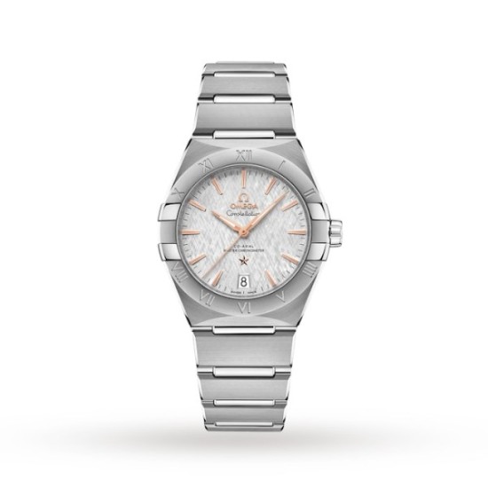 replica omega constellationautomatic grey stainless steel watch o13110362006001 uk