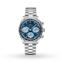 Omega Speedmaster Unisex Automatic Blue Stainless Steel Watch O32430385003002 Uk