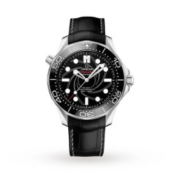 Omega Seamasterautomatic Black Leather Watch O21093422001001 Uk
