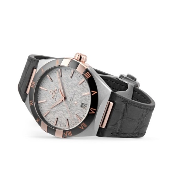 Replica Omega Constellationautomatic Grey Leather Watch O13123412106001 Uk