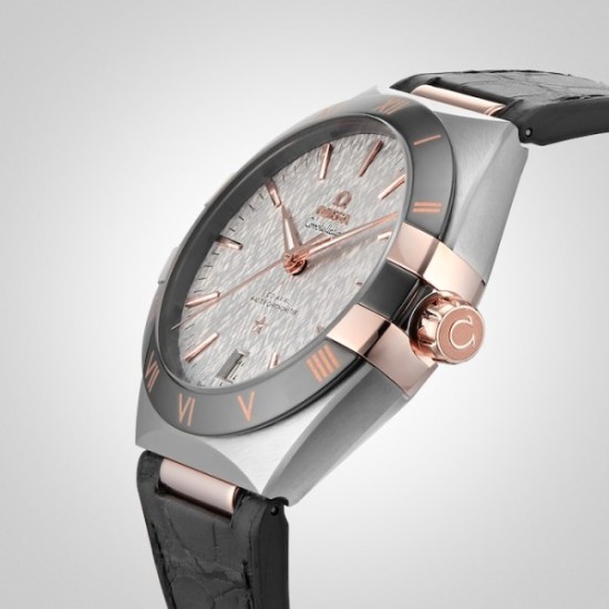 Replica Omega Constellationautomatic Grey Leather Watch O13123412106001 Uk