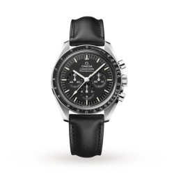 Omega Speedmasterautomatic Black Leather Watch O31032425001002 Uk