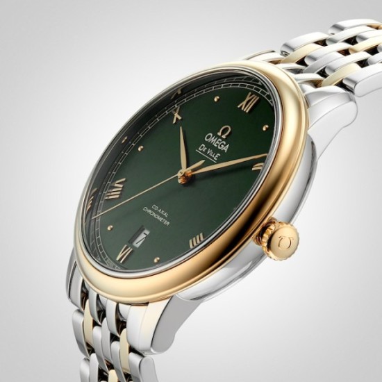 Replica Omega 3710 24022680 Buddha Luxury Replica Omega De Ville Automatic Green 18Ct Gold Watch - 3710 - Buddha Luxury