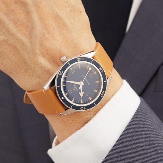 Super Clone Replica Omega Seamaster Automatic Blue Calf Watch 3822 Buddha Luxury