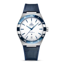 Omega Constellation Automatic White Leather Watch