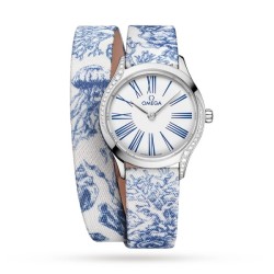 Omega De Villequartz White Fabric Watch 04