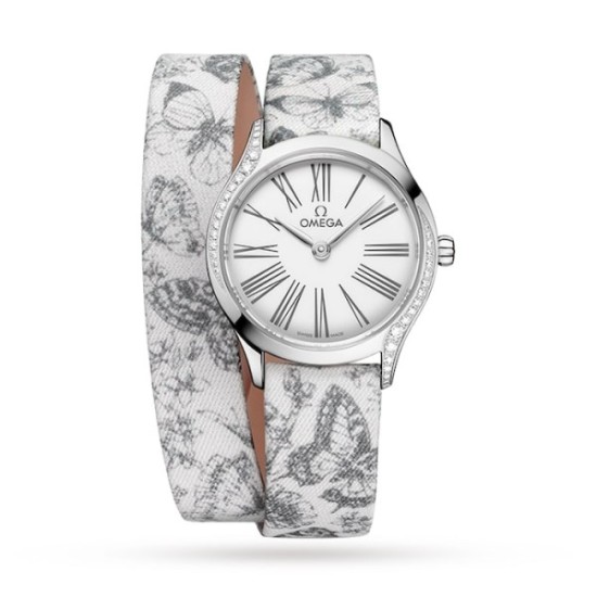 Replica Omega De Villequartz White Fabric Watch 03 - 3684 - Buddha Luxury