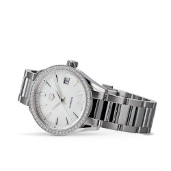 tag heuer carreraquartz white stainless steel watch wbk1316.ba0652 uk