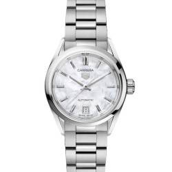 tag heuer carreraautomatic mother of pearl stainless steel watch wbn2410.ba0621 uk